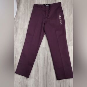 Dickies Men's Burgundy Pants size 34x 32 brand new w tags